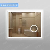 Зеркало 347скл2 с LED подсветкой 9,6 Вт/м 70 х 90 см с косметическим зеркалом с подсветкой 16х16 см